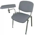 OZC - 01 židle odběrová s jednou područkou, koženka OTO SA 2 - koženka tmavě šedá